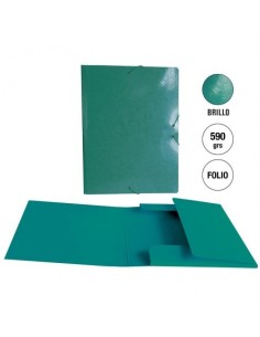 Carpeta son solapa en cartón duro Verde - 10 unidades