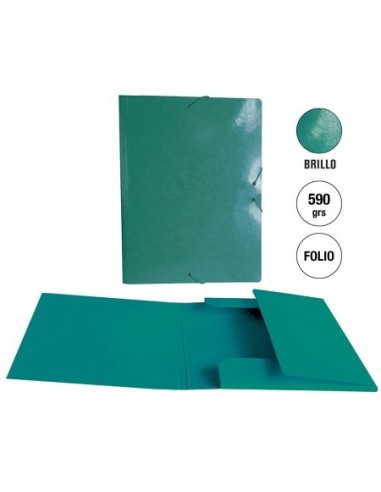 Carpeta son solapa en cartón duro Verde - 10...