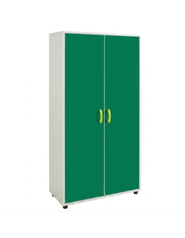 Mueble armario: 2 puertas + 5 huecos - Blanco /...