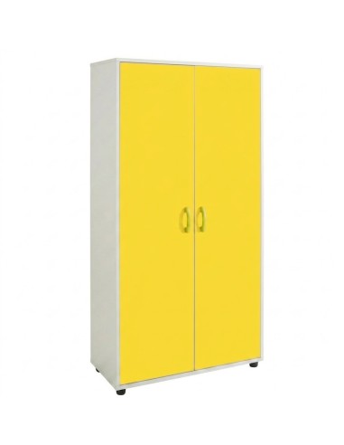 Mueble armario: 2 puertas + 5 huecos - Blanco /...