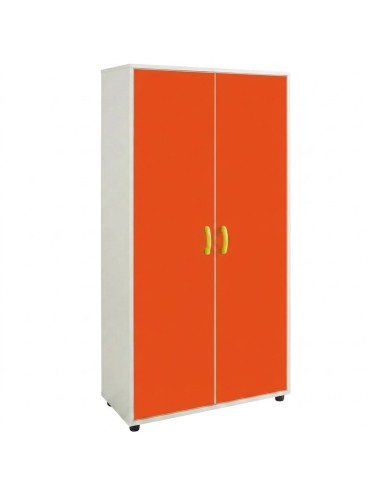Mueble armario: 2 puertas + 5 huecos - Blanco /...