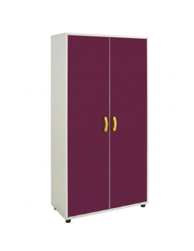 Mueble armario: 2 puertas + 5 huecos - Blanco /...