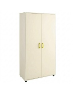 Mueble armario: 2 puertas + 5 huecos - Blanco Roto