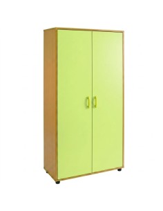 Mueble armario: 2 puertas + 5 huecos - Haya / Verde Claro