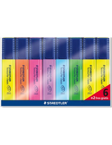 Estuche fluorescentes - 8 unidades