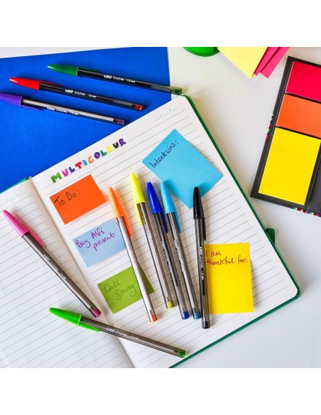 Bolígrafos Bic Cristal multicolor - 10 colores
