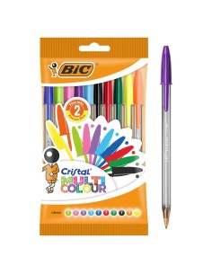 Bolígrafos Bic Cristal multicolor - 10 colores