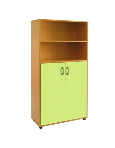 Armario-estantería: 2 puertas y 2+3 huecos -...