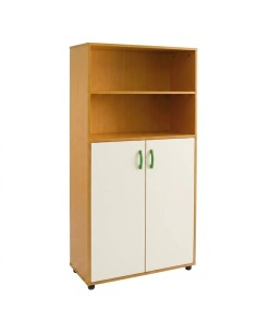 Armario-estantería: 2 puertas y 2+3 huecos - Haya /...