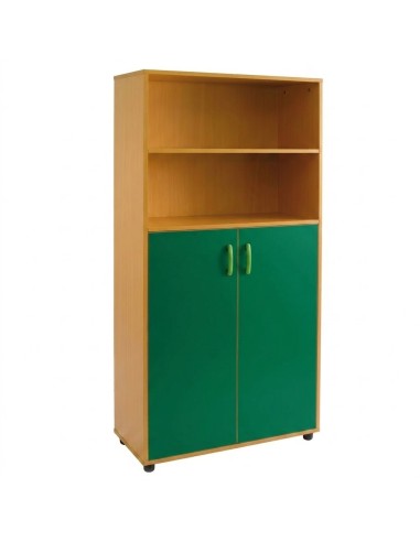 Armario-estantería: 2 puertas y 2+3 huecos -...