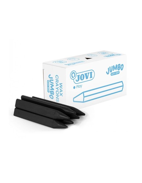 Caja 12 ceras triangulares Triwax - Negro
