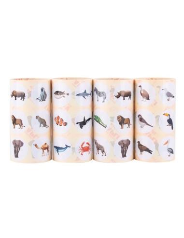 Gomets animales - 4 rollos