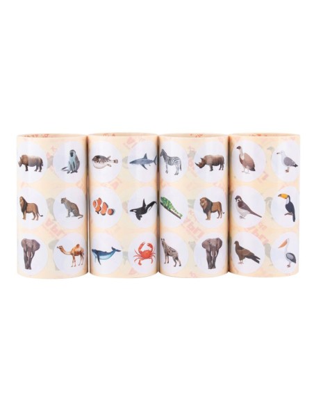 Gomets animales - 4 rollos