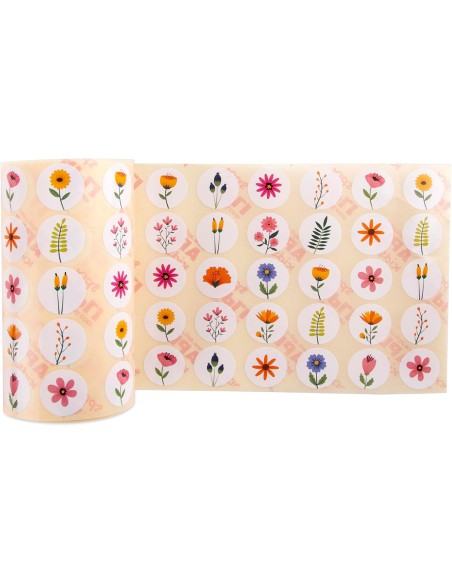 Gomets flores - 1 rollo
