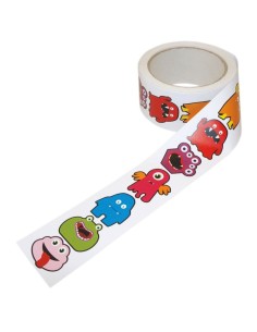 Rollo gomets monstruos - 450 pegatinas
