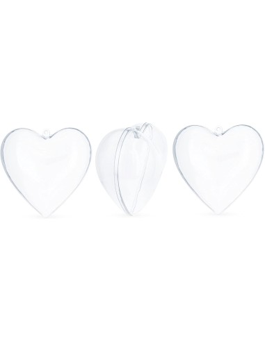 Corazón transparente - 12 unidades