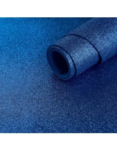 Láminas goma eva purpurina 40x60 cm.: Azul - 3 unidades