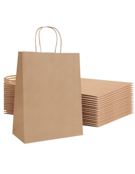 Bolsas de papel Kraft marrón - 25 unidades