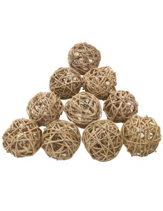 Bolas mimbre de ratan 8 cm. - 10 unidades 2