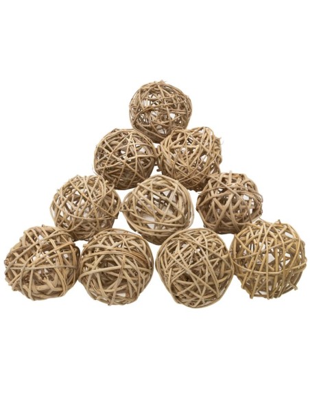 Bolas mimbre de ratan 8 cm. - 10 unidades