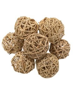 Bolas mimbre de ratan 8 cm. - 10 unidades