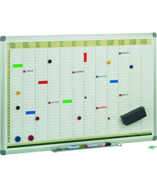 Pizarra metálica Planing anual 60x90 cm. 2