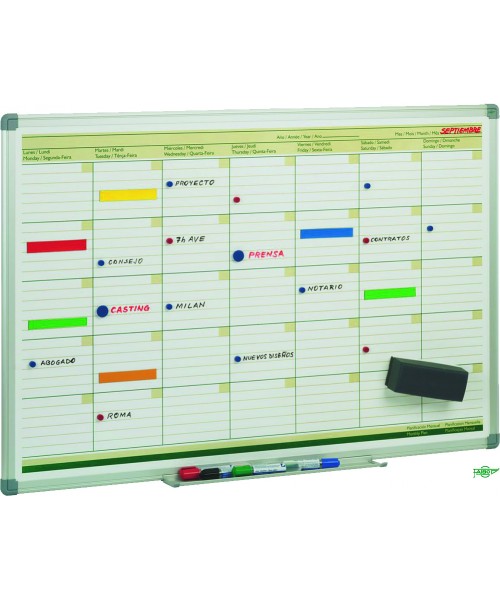 Pizarra metálica Planing mensual 60x90 cm. 2