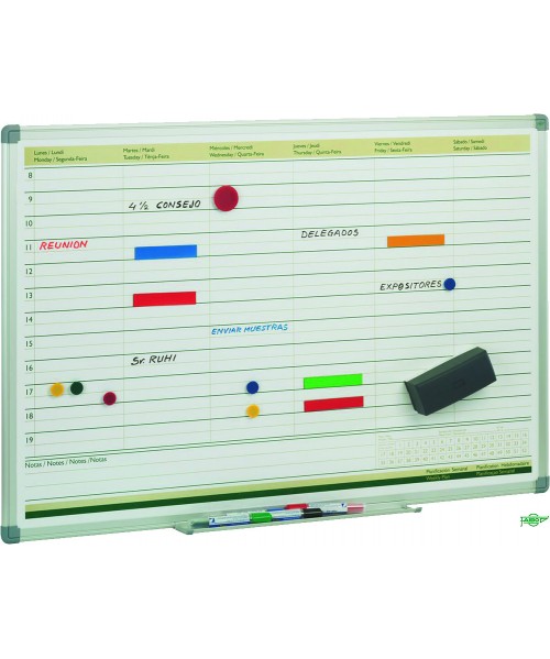 Pizarra metálica Planing semanal 60x90 cm. 2