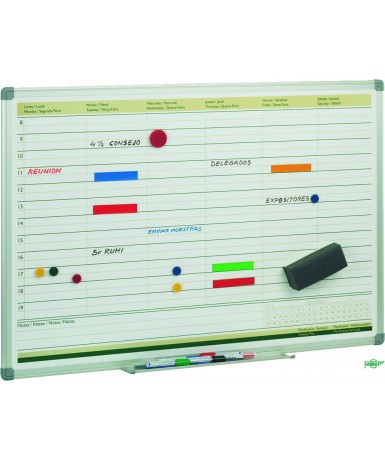 Pizarra metálica Planing semanal 60x90 cm.