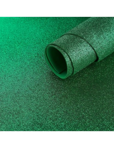 Láminas goma eva purpurina 40x60cm.: Verde...
