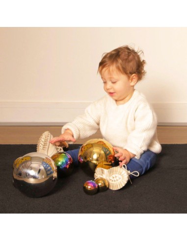 Bolas sensoriales metálicas - 10 unidades