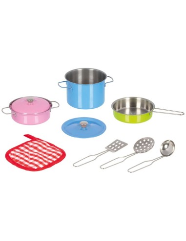 Batería de cocina en metal - 9 piezas