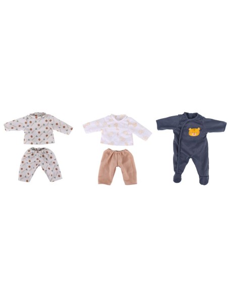 Conjunto de prendas para muñecos de 40cm. - 3 conjuntos