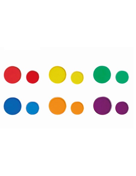 Fichas transparentes 6 colores - 500 piezas