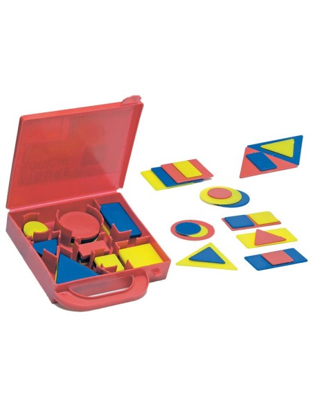 Bloques lógicos de plástico en maletín - 48 unidades