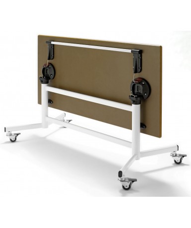 Mesa rectangular abatible patas blancas - 60...