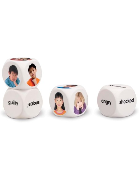 Dados emociones foam en inglés - 4 unidades