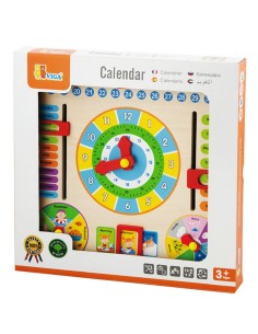 Reloj calendario de madera - Inglés