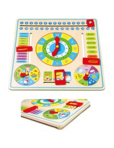 Reloj calendario de madera - Inglés 2