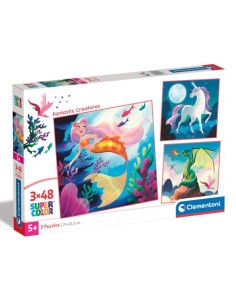 Puzle criaturas fantásticas - 3 x 48 piezas