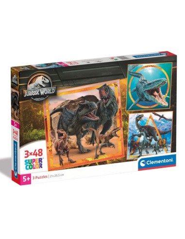 Puzle Jurassic World - 3 x 48 piezas