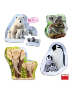 Maxi puzles - Animales y sus crias 2