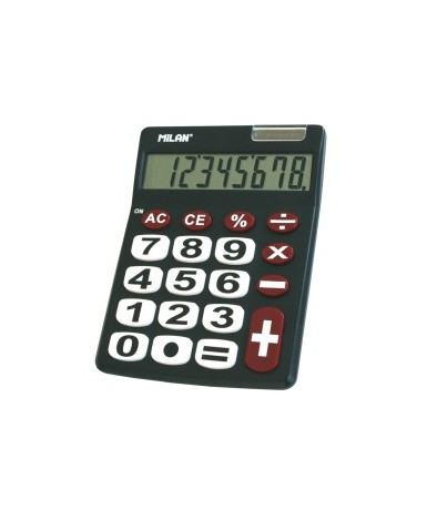 Calculadora Milan, 8 dígitos, teclas grandes