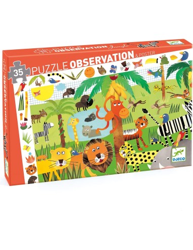Puzle observación jungla - 35 piezas