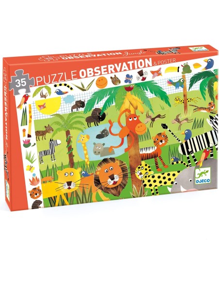 Puzle observación jungla - 35 piezas