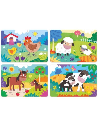 Mi primer puzle mamás y bebés - 4 puzles