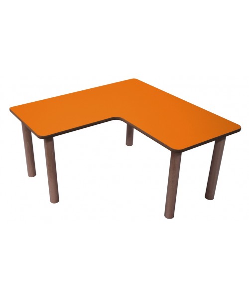 Mesa infantil en L 90x90 cm.