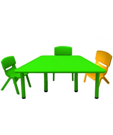 Mesa trapezoidal polipropileno - 46 cm. de alto.