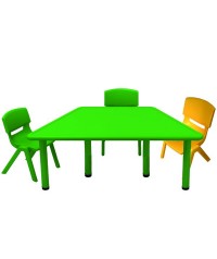 Mesa trapezoidal polipropileno - 46 cm. de alto.