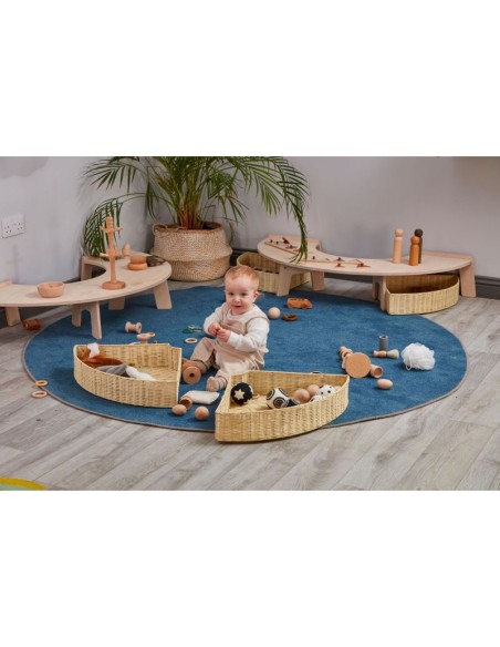 Gran mesa curva para bebes